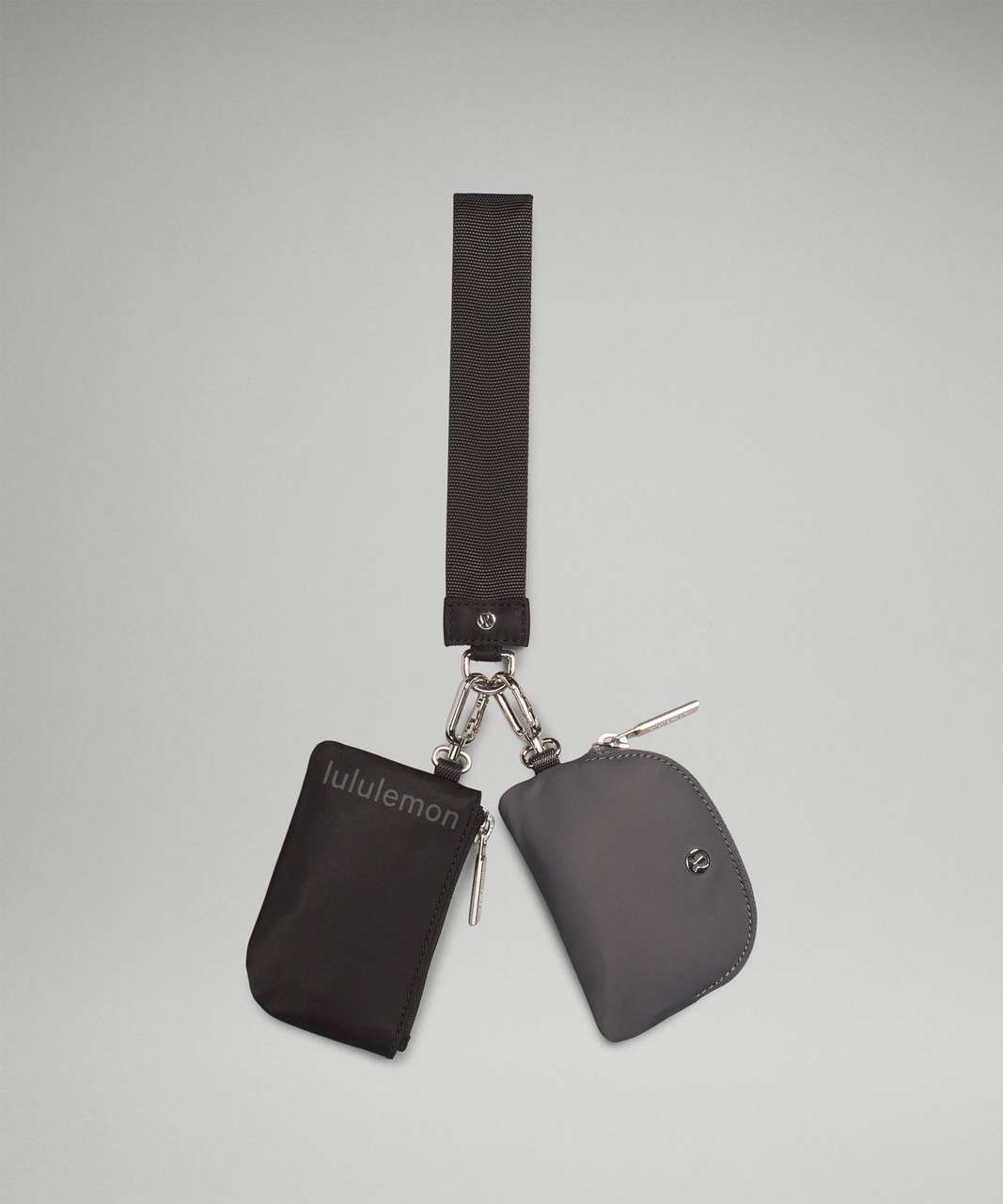 Lululemon Dual Pouch Wristlet - Black / Traverse Grey