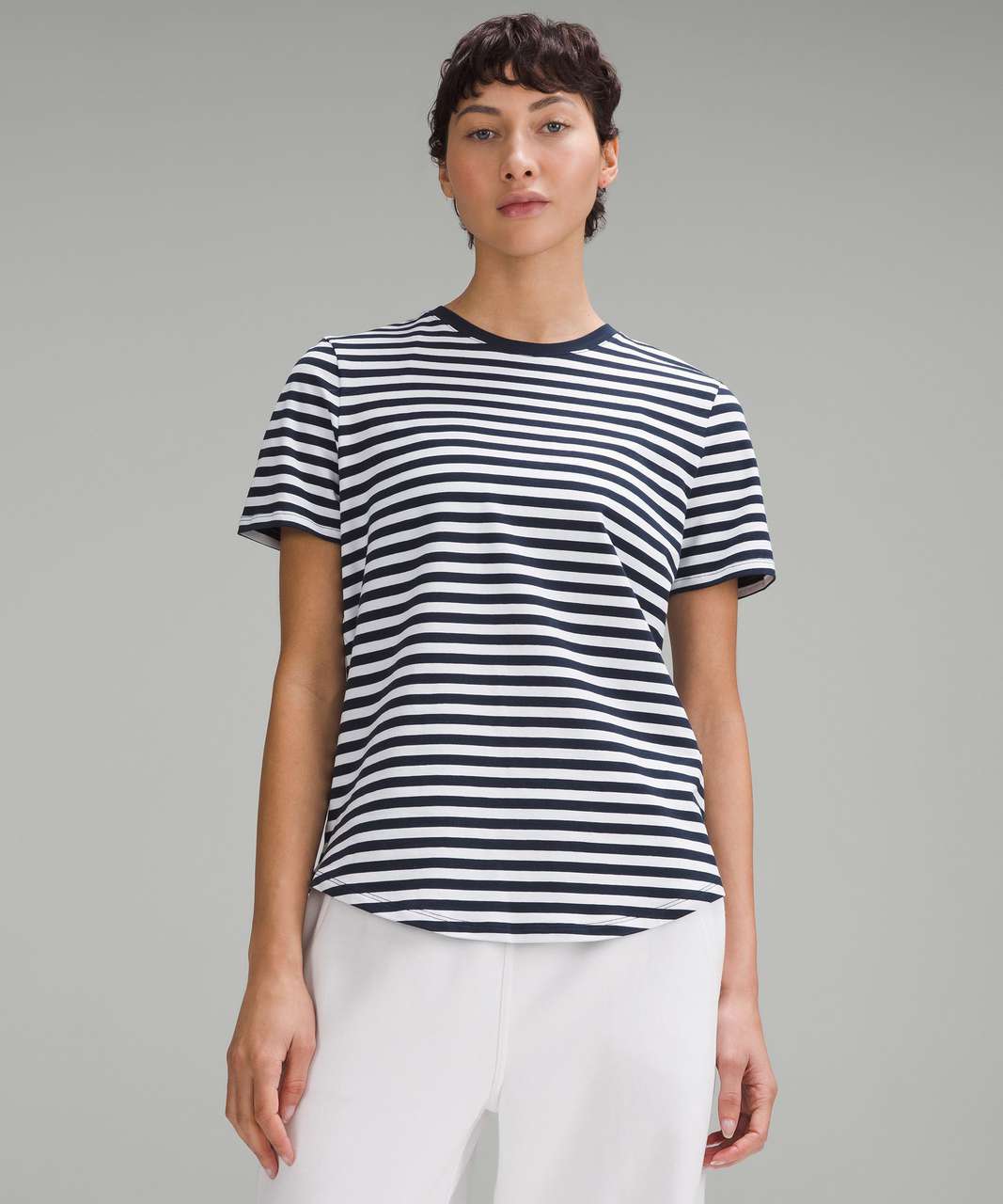 Lululemon Love Crewneck T-Shirt - True Stripe True Navy White