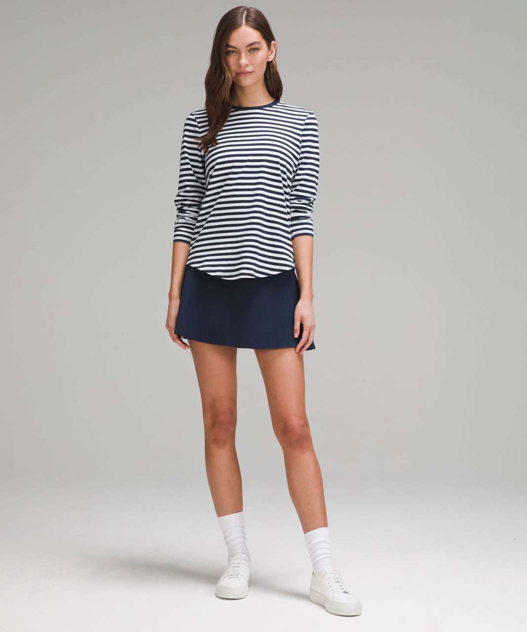 Lululemon Love Long-Sleeve Shirt - True Stripe True Navy White