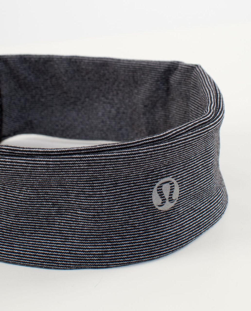 Lululemon Lucky Luon Headband - White Black Mircostripe