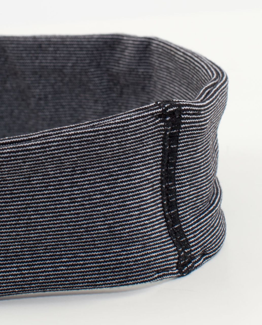 Lululemon Lucky Luon Headband - White Black Mircostripe