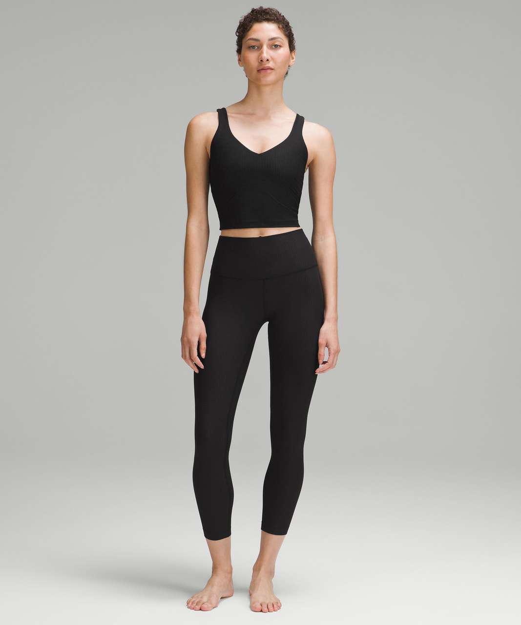 V-Waist Yoga Tight 25 *Grid Texture, Leggings