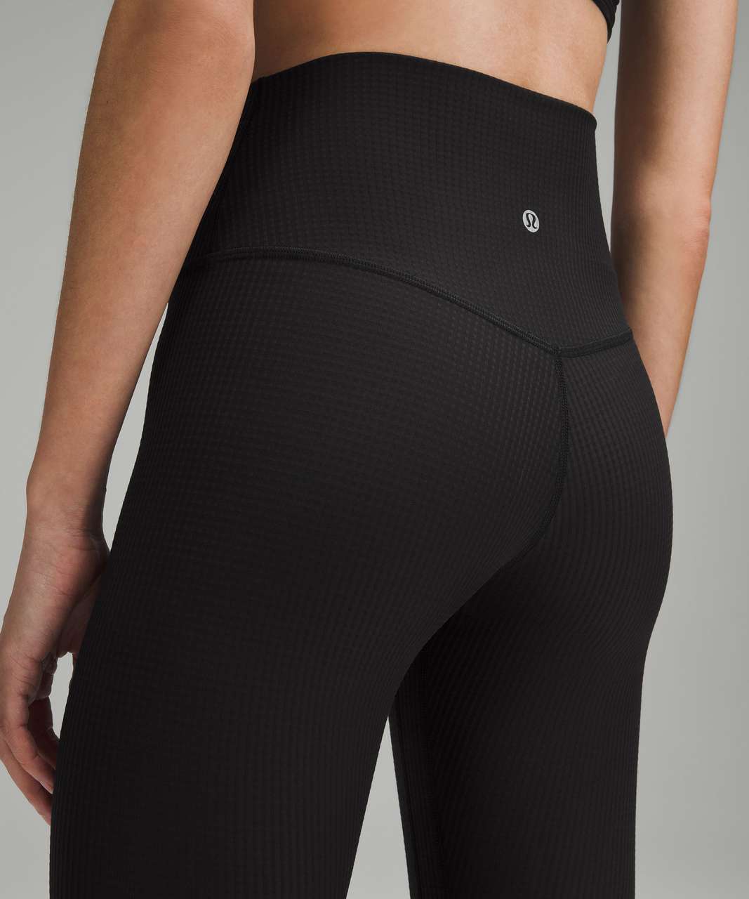 Lululemon High-Rise Yoga Tight 25 *Grid Texture - Black - lulu fanatics