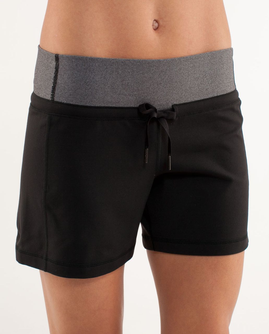 Lululemon Knock Out Short - Black /  Black Microstripe