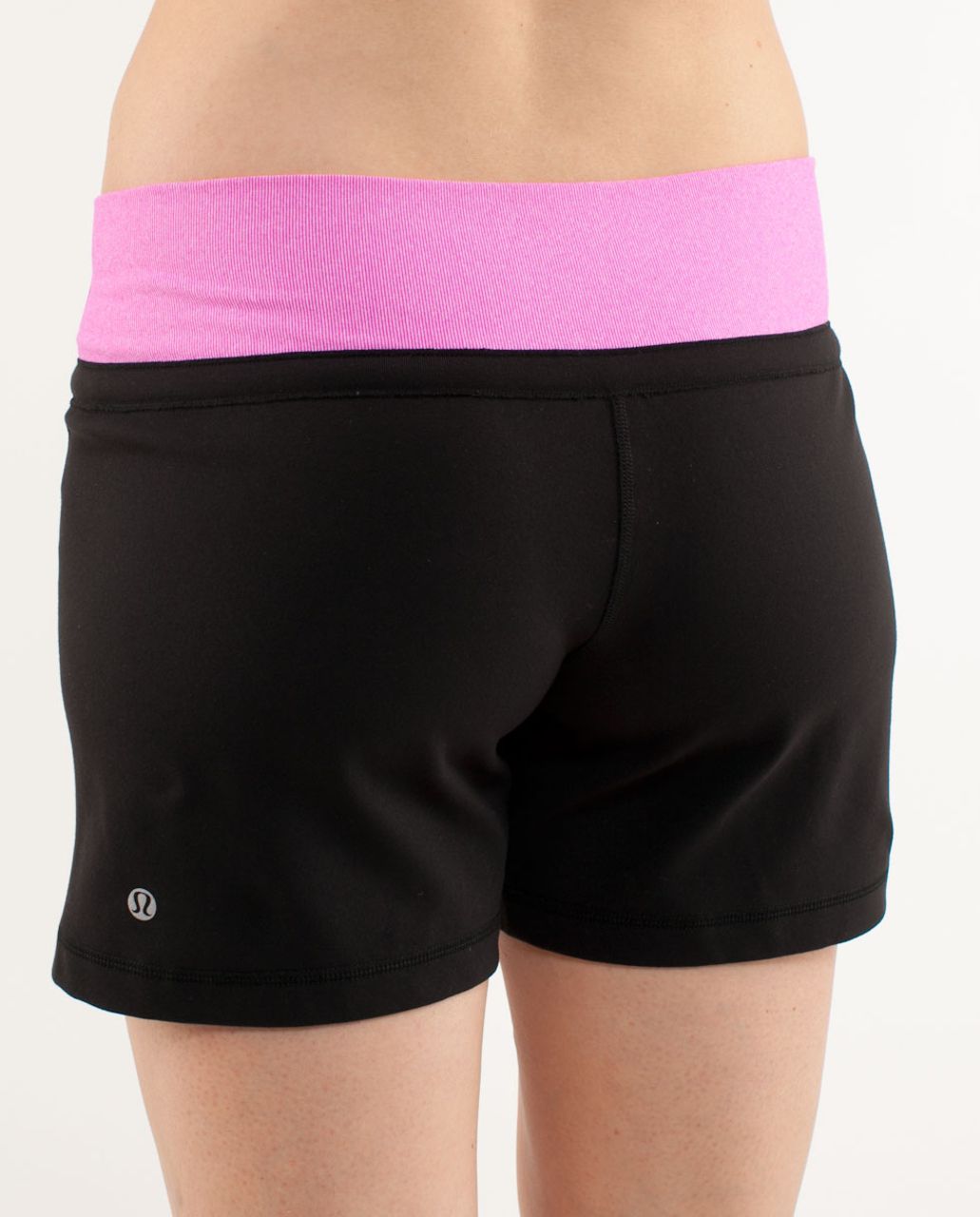 Lululemon Knock Out Short - Black / Paris Pink White Microstripe - lulu  fanatics