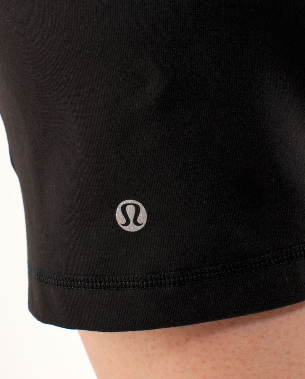 Lululemon Knock Out Short - Black /  Paris Pink White Microstripe