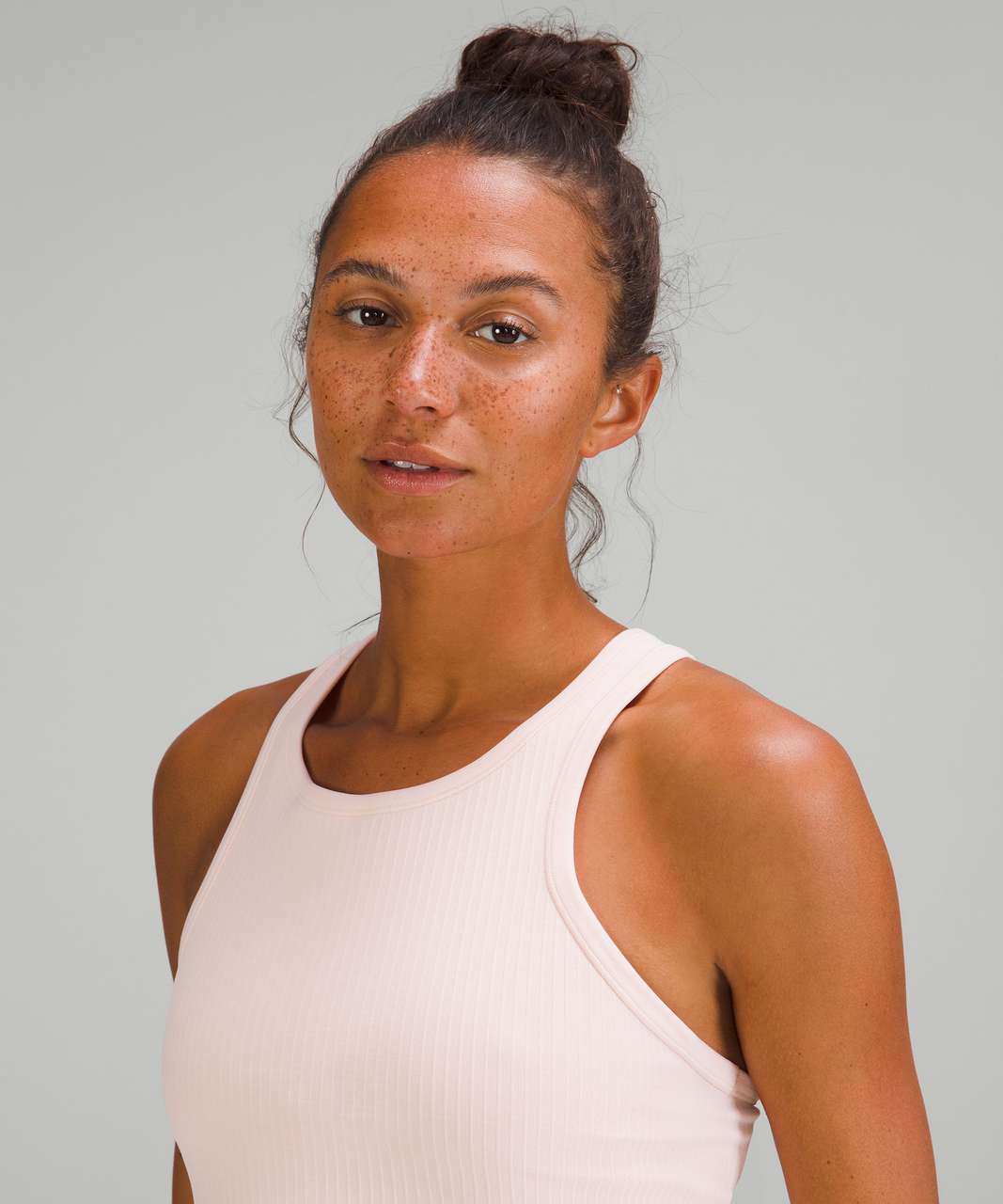 Lululemon Ebb to Street Cropped Racerback Tank Top - Strawberry Milkshake