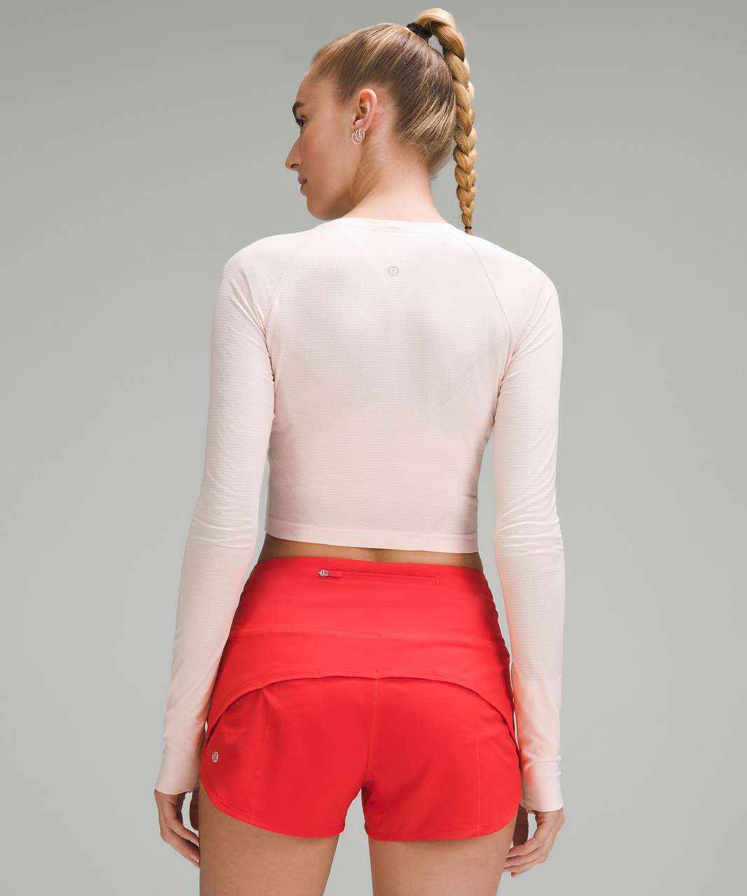 Lululemon Swiftly Tech Cropped Long-Sleeve Shirt 2.0 - Strawberry Milkshake / Strawberry Milkshake