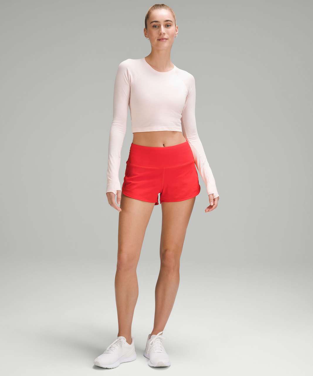 Lululemon Swiftly Tech Cropped Long-Sleeve Shirt 2.0 - Strawberry Milkshake / Strawberry Milkshake