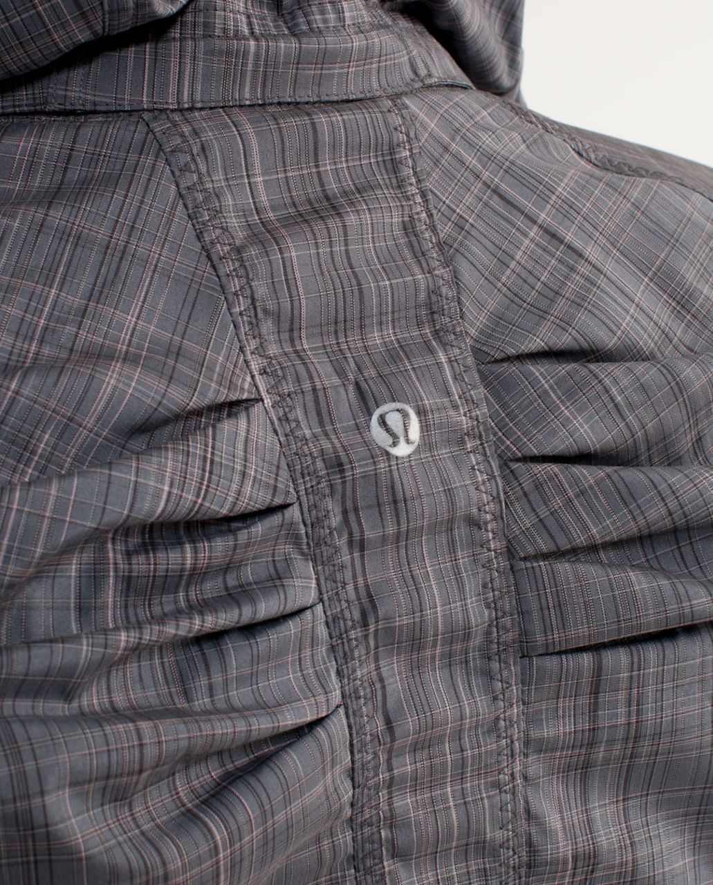 Lululemon Run:  Back On Track Jacket - Coal Pig Pink Shale Stripe /  Coal