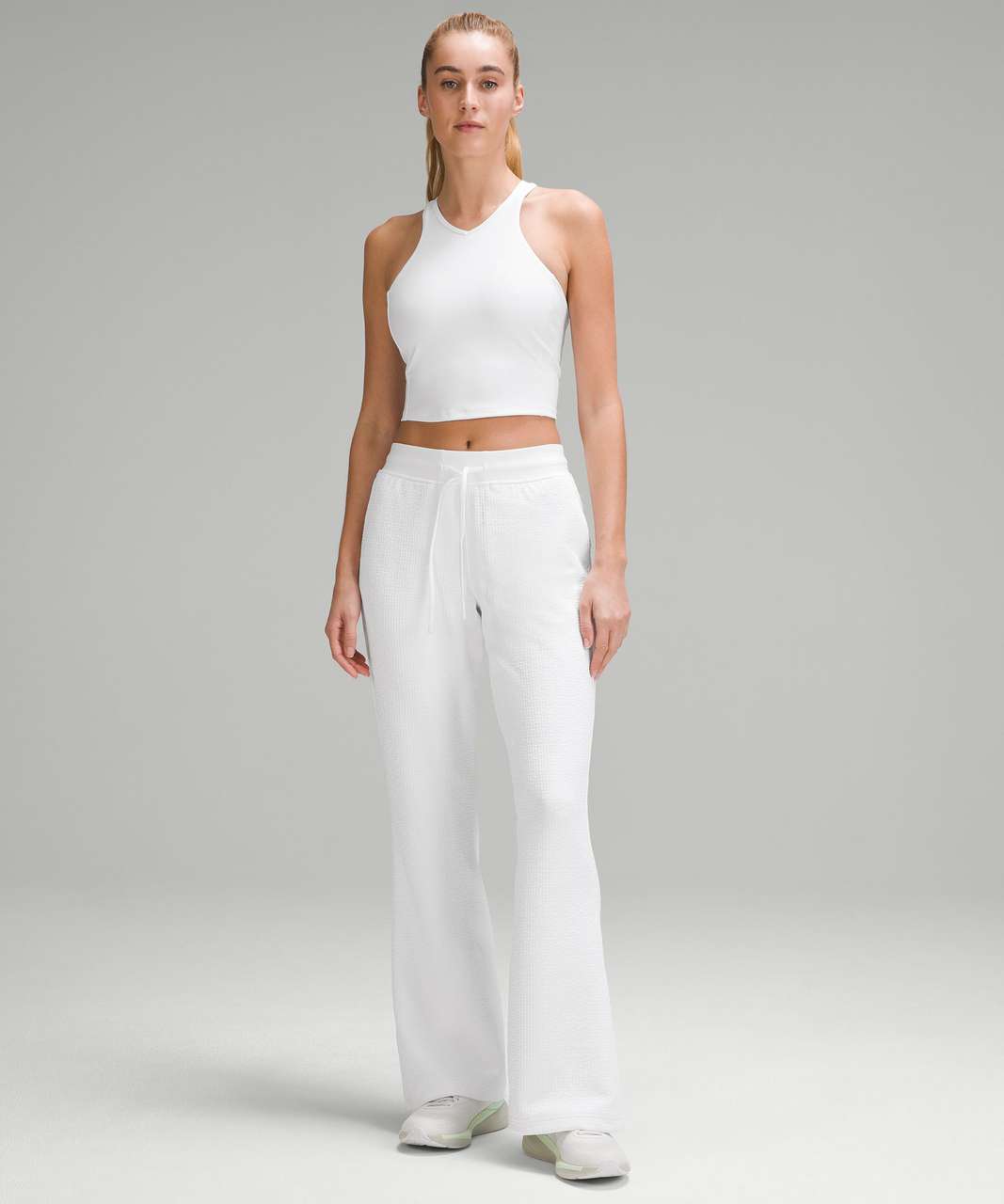 Lululemon Cropped V-Neck Tennis Tank Top - White