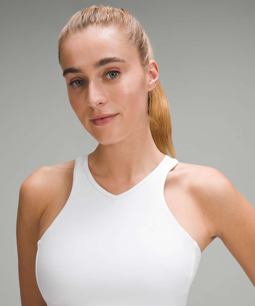 Lululemon Cropped V-Neck Tennis Tank Top - White