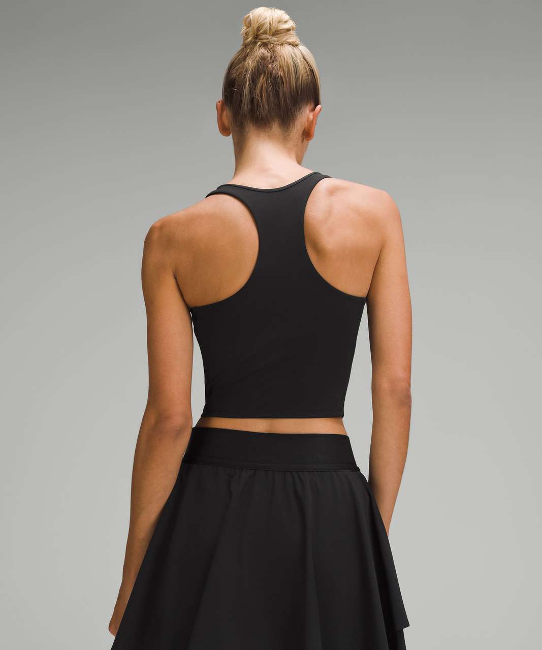 Lululemon Cropped V-Neck Tennis Tank Top - Black - lulu fanatics