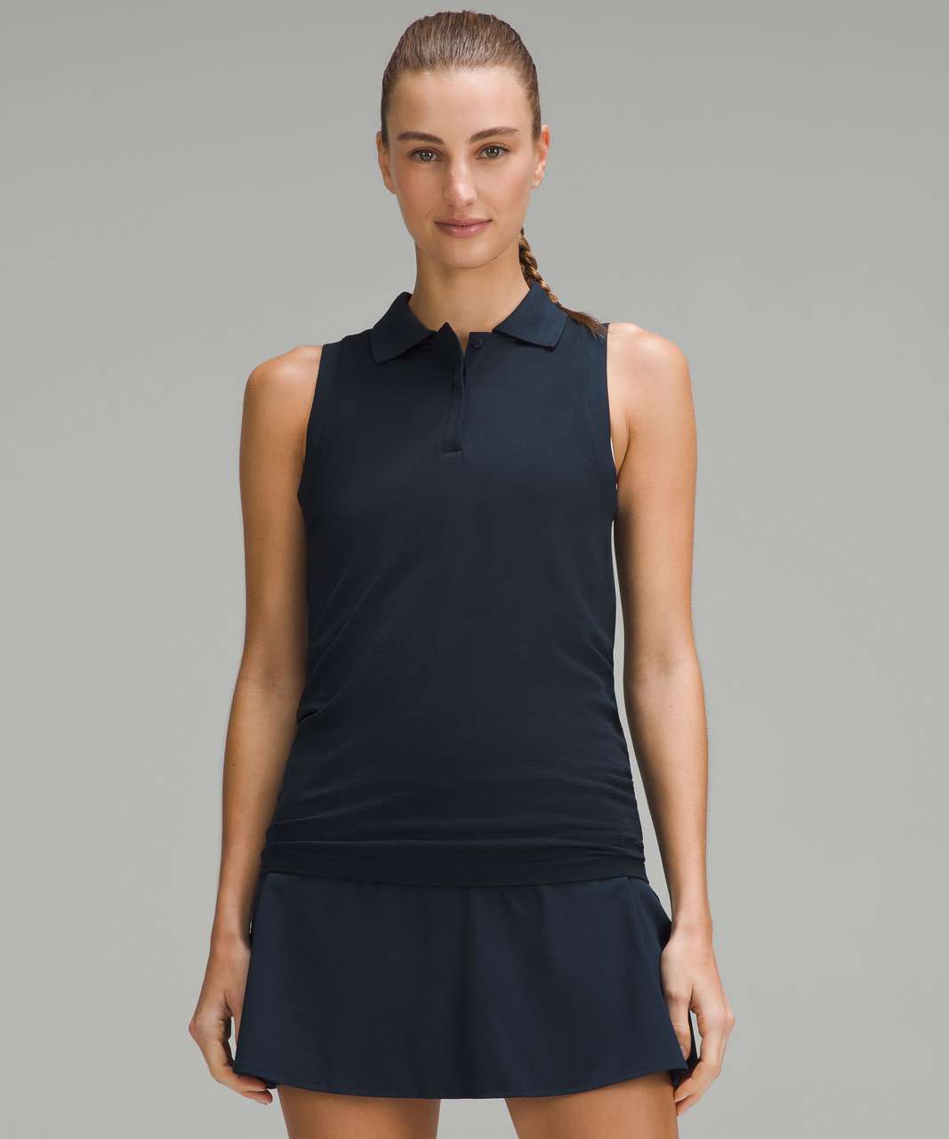 Lululemon Swiftly Tech Sleeveless Polo Shirt - True Navy / True Navy