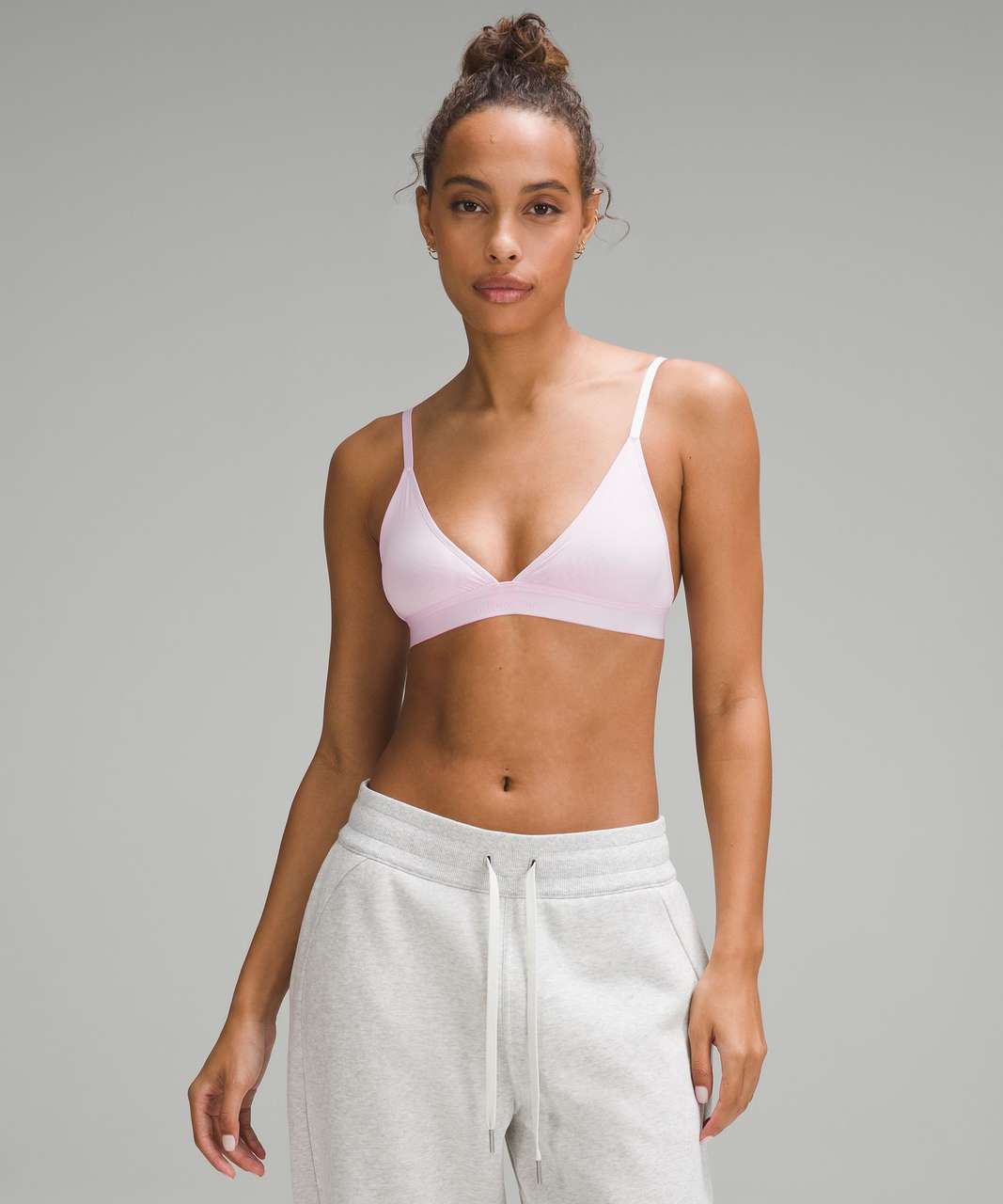 Lululemon Nulu Mesh Logo Triangle Bralette *A/B Cup - Meadowsweet Pink