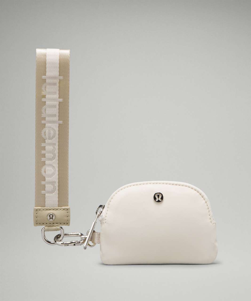 Lululemon Dual Pouch Wristlet - Raw Linen / White Opal / White