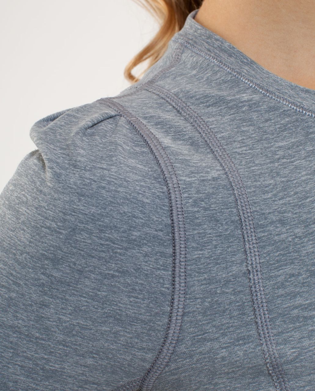 Lululemon Run:  Back On Track Long Sleeve Tech - Heathered Blurred Grey