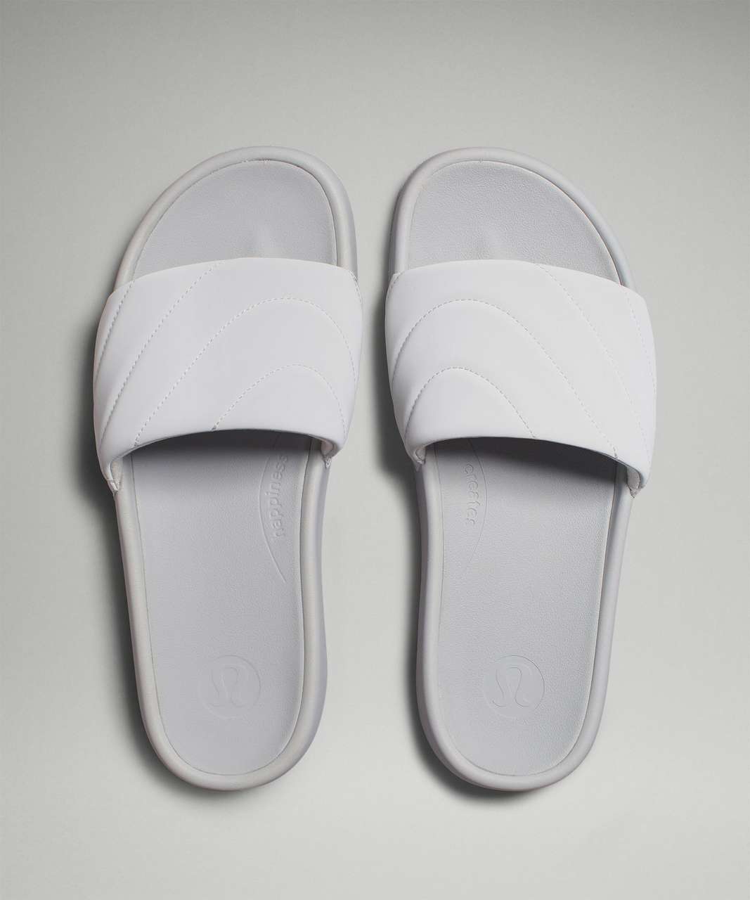 Lululemon Restfeel Womens Slide *Quilted - Vapor / Vapor / Vapor