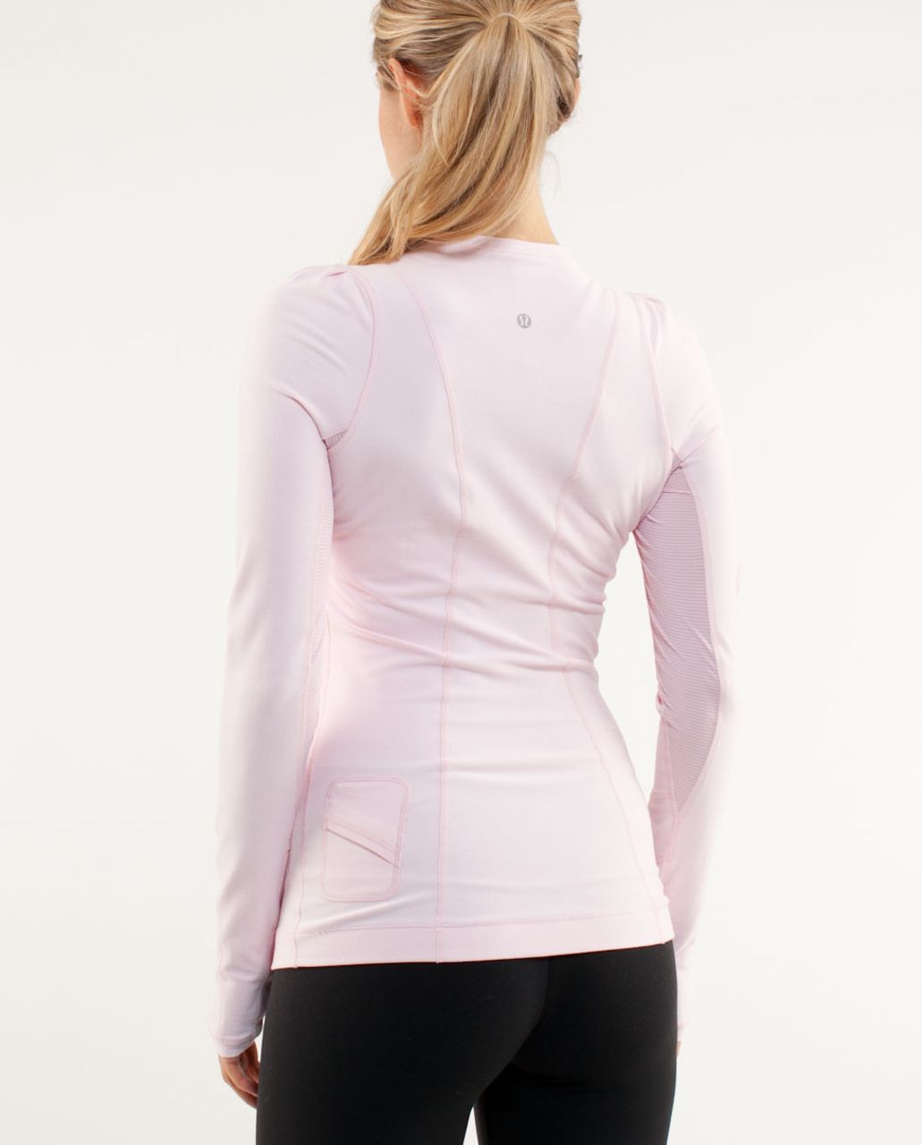 Lululemon Run: Back On Track Long Sleeve Tech - Heathered Pig Pink - lulu  fanatics