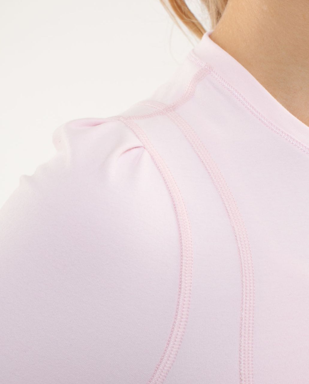 Lululemon Run:  Back On Track Long Sleeve Tech - Heathered Pig Pink