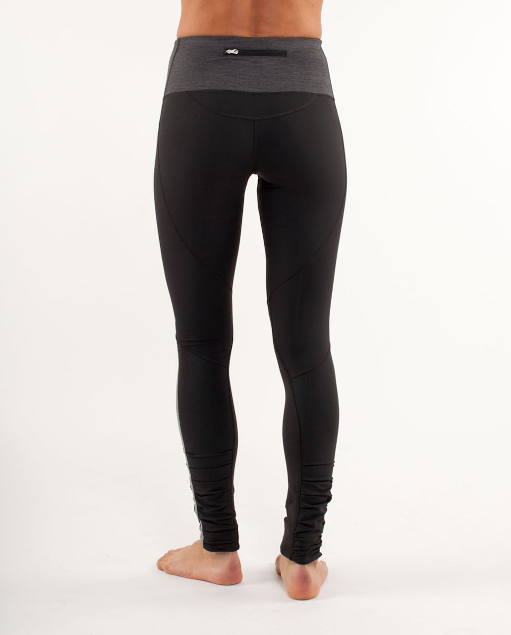 Lululemon Running in the City 7/8 Leggings Heathered Net Black