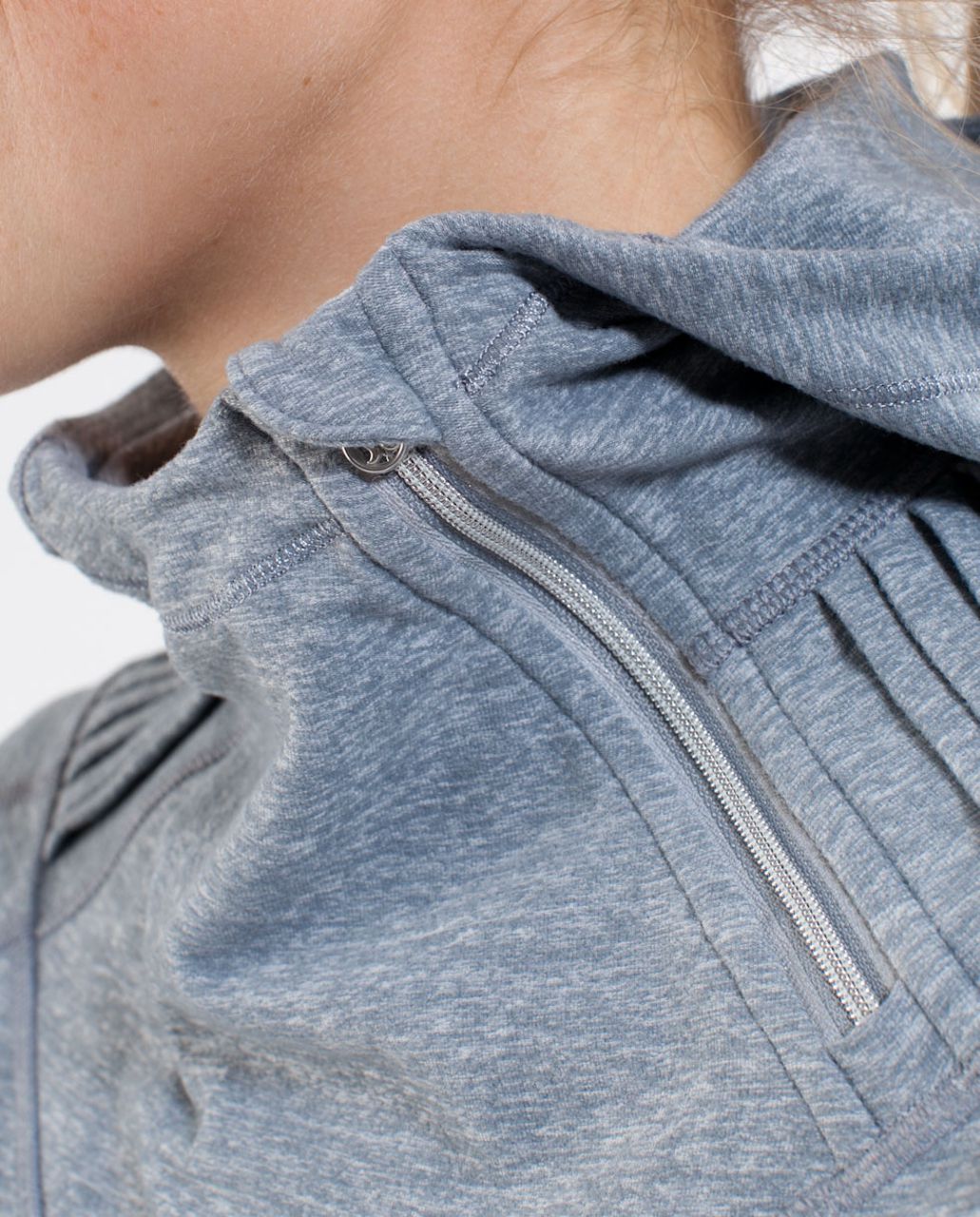 Lululemon Run:  Back On Track Pullover - Heathered Blurred Grey