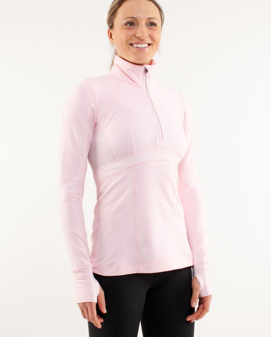 Lululemon Run: Distance Pullover - Pig Pink / Heathered Pig Pink - lulu  fanatics