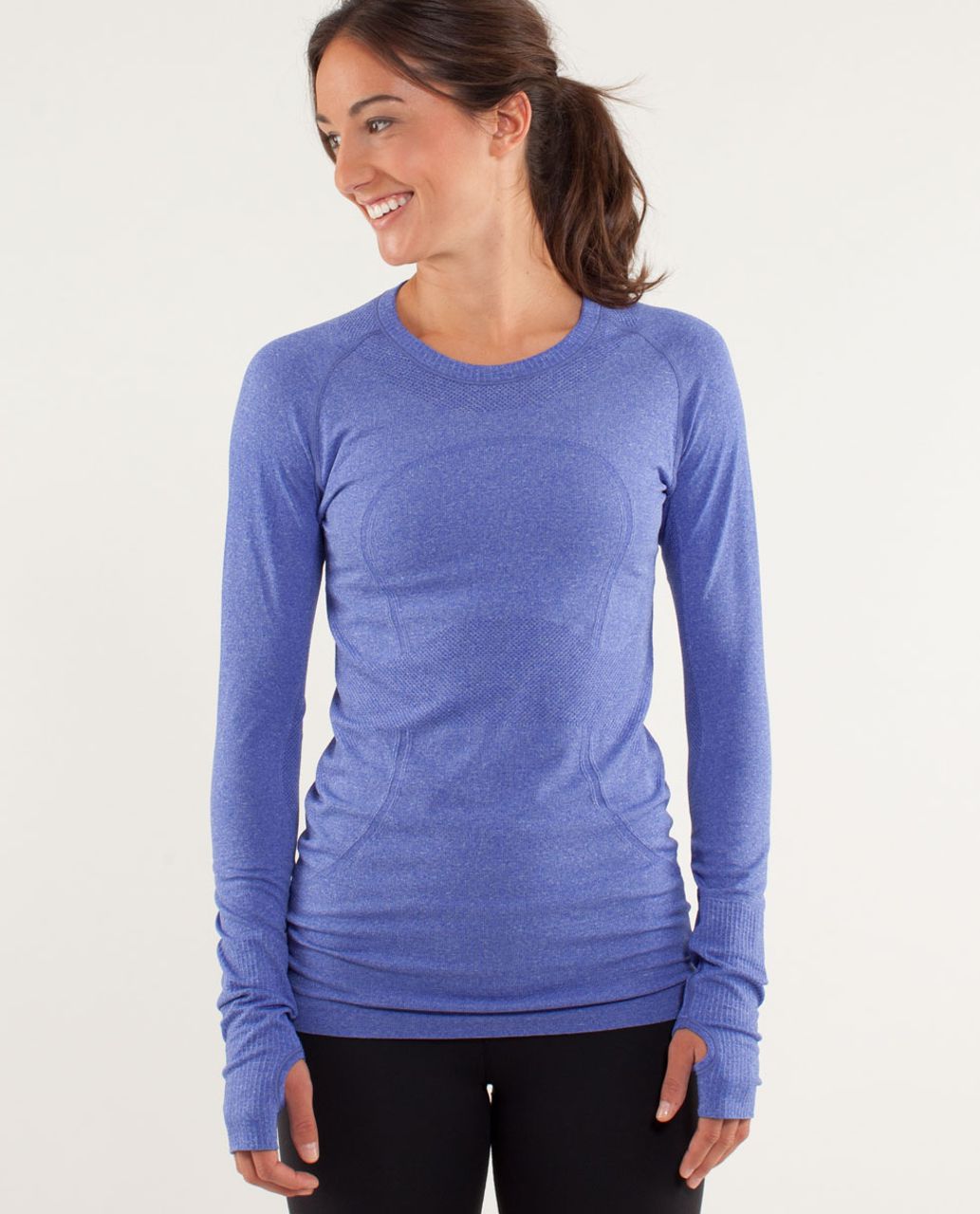 Lululemon Run: Swiftly Tech Long Sleeve - Pigment Blue - lulu fanatics