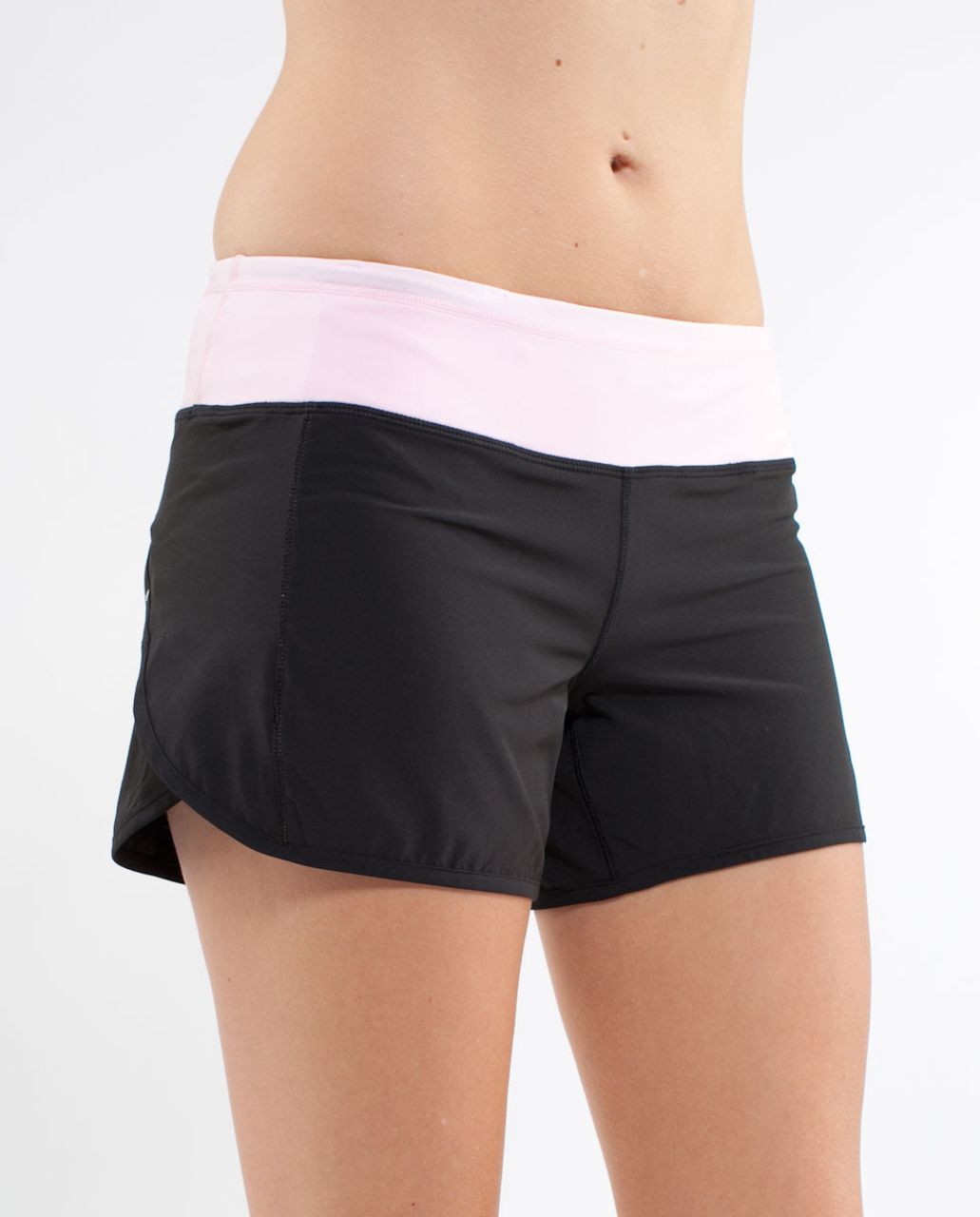 Lululemon Turbo Run Short - Black /  Pig Pink /  Heathered Pig Pinks