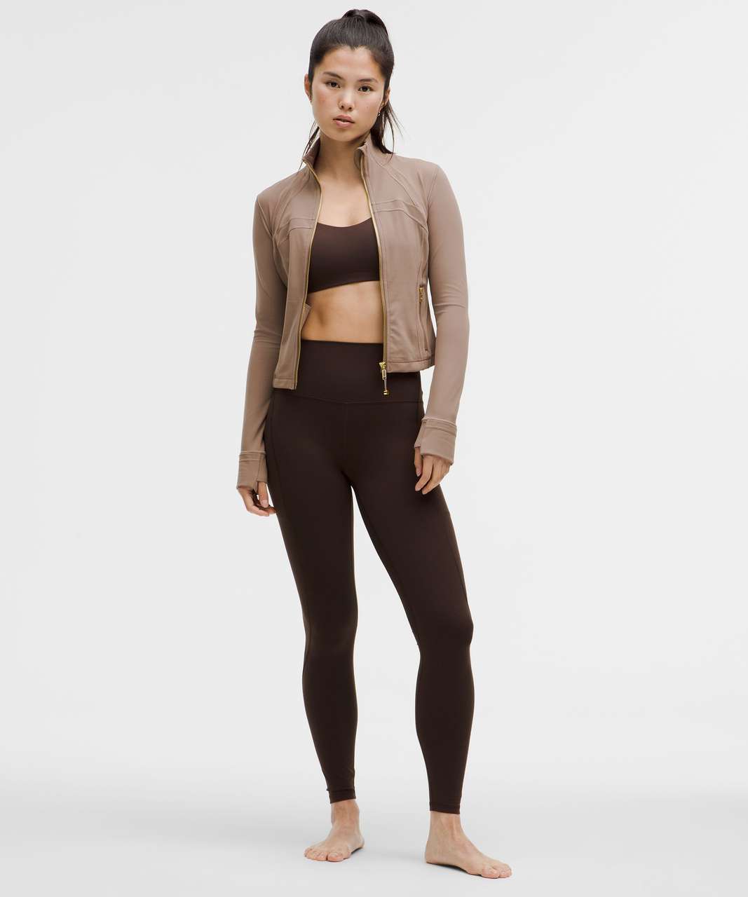 Lululemon Define Cropped Jacket *Nulu - Taupetastic / Gold Lululemon Define Cropped Jacket *Nulu - Taupetastic / Gold