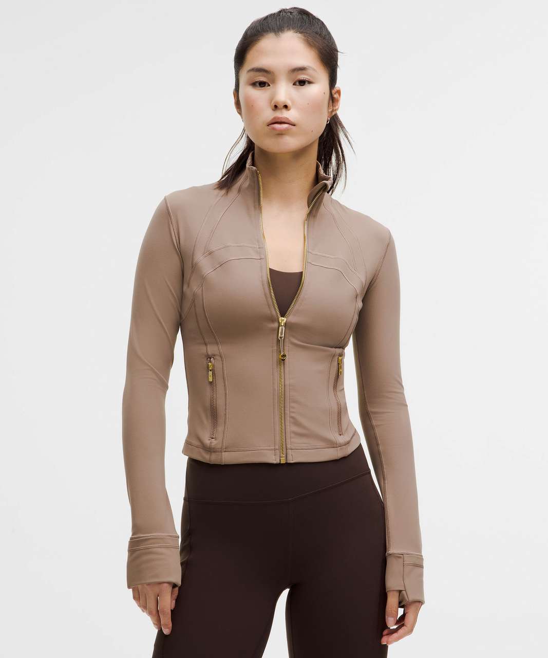 Lululemon Define Cropped Jacket *Nulu - Taupetastic / Gold Lululemon Define Cropped Jacket *Nulu - Taupetastic / Gold