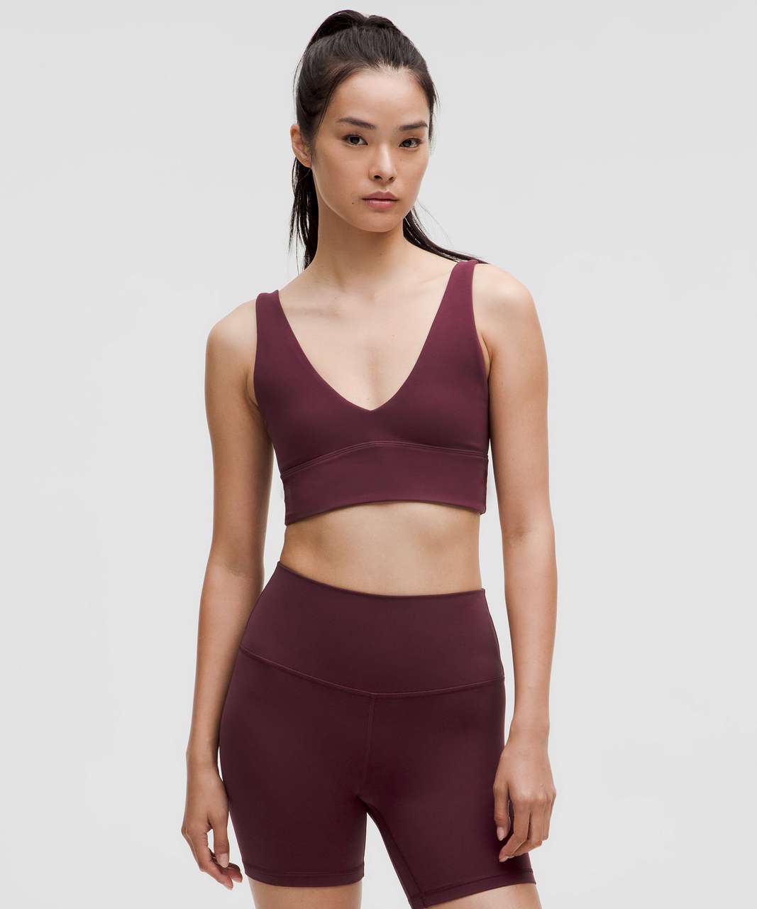 Lululemon Align V-Neck Bra *Light Support, A/B Cup - Garnet Lululemon Align V-Neck Bra *Light Support, A/B Cup - Garnet