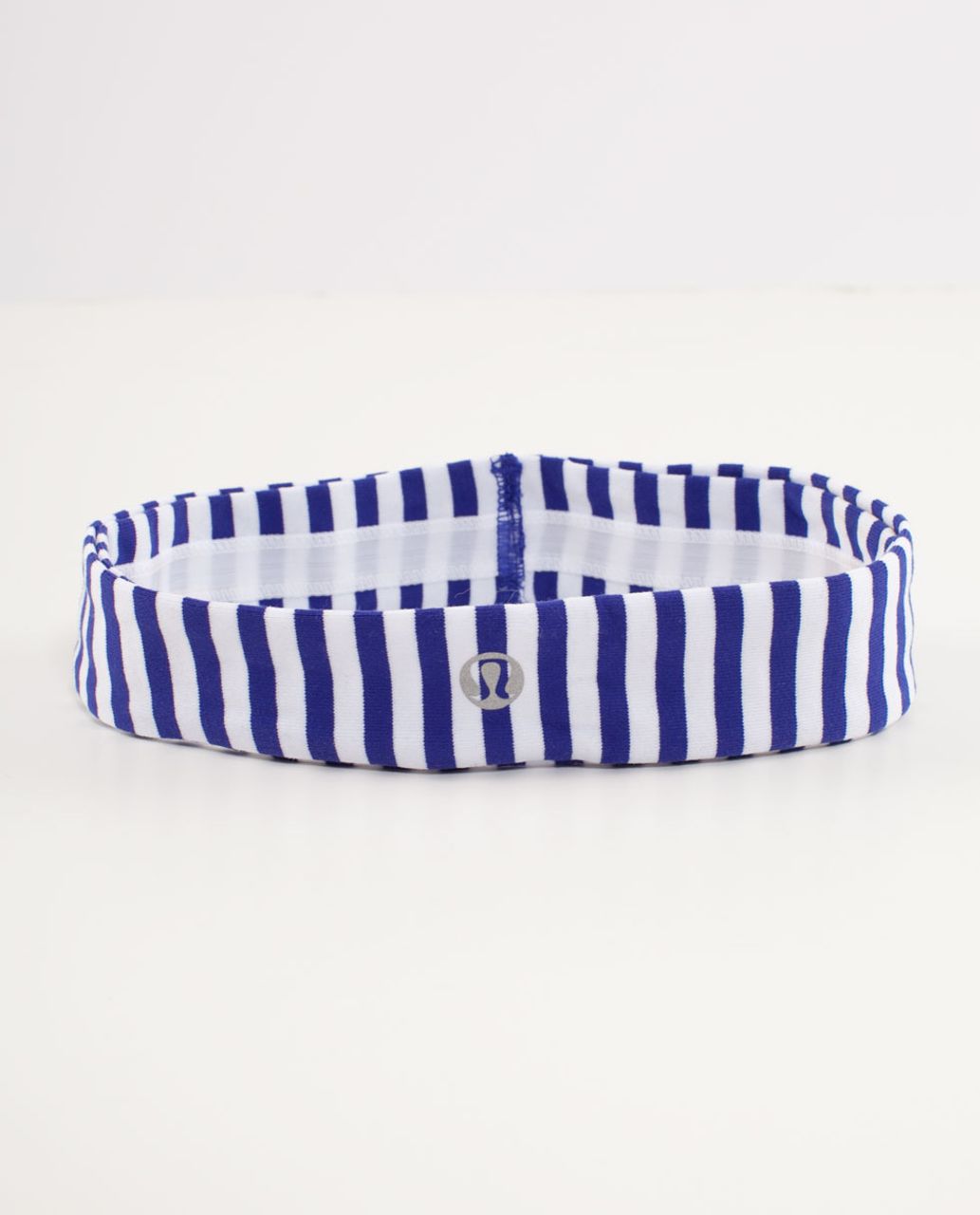 Lululemon Slipless Headband - Pigment Blue White Narrow Bold Stripe