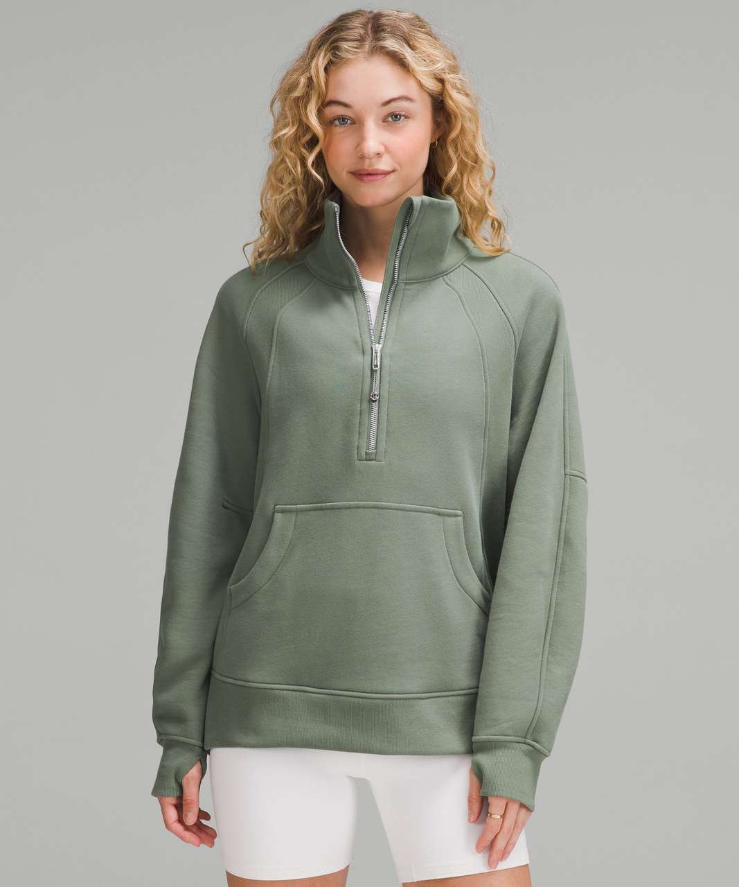 Lululemon Scuba Oversized Funnel-Neck Half Zip *Long - Grey Lululemon Scuba Oversized Funnel-Neck Half Zip *Long - Grey
