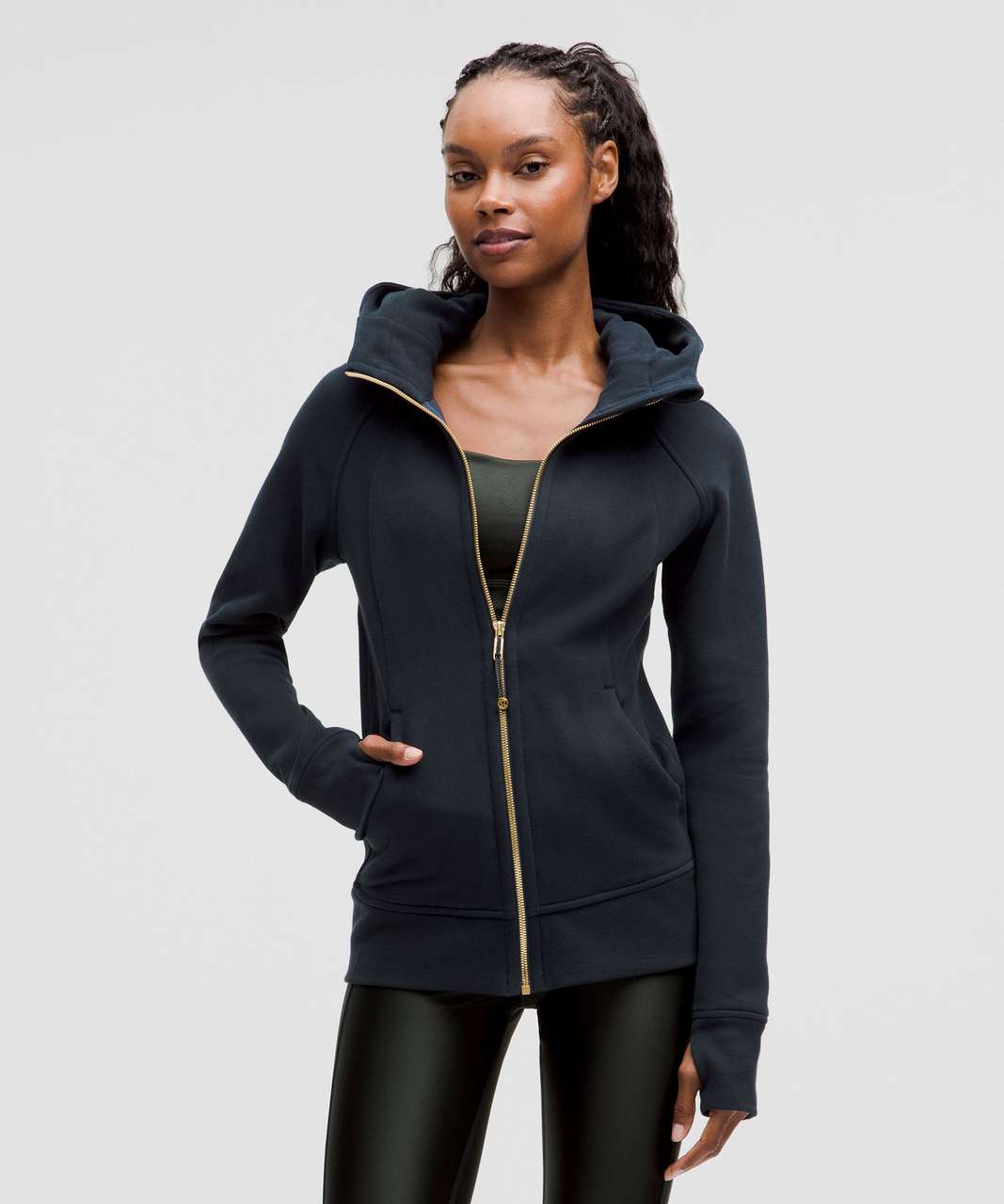 Lululemon Scuba Full-Zip Hoodie - True Navy / Gold (First Lululemon Scuba Full-Zip Hoodie - True Navy / Gold (First