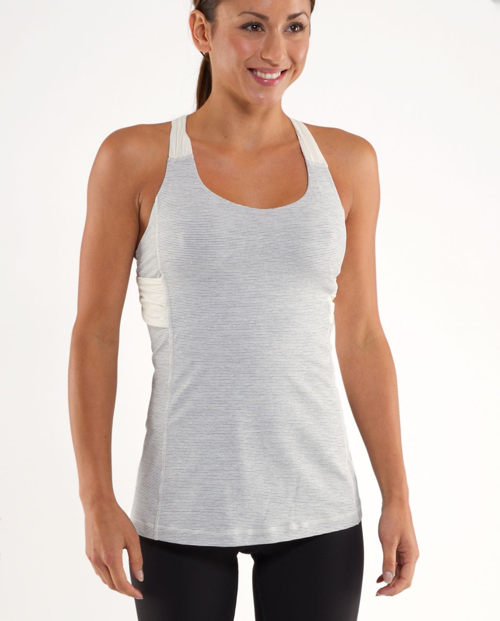 Lululemon Spin Me Tank - Ghost Blurred Grey Mini Stripe /  Ghost