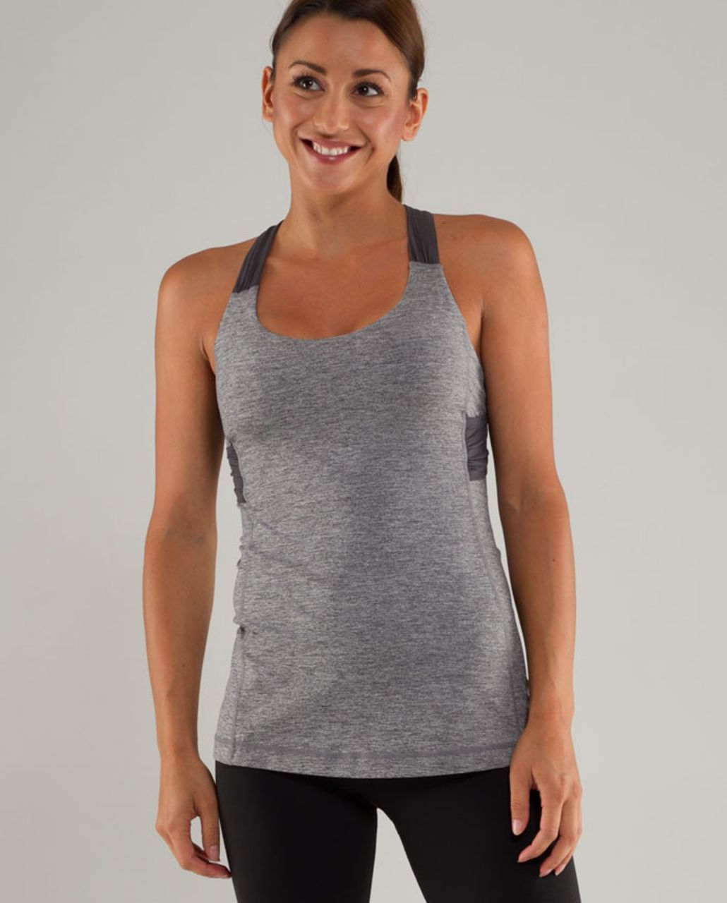 Lululemon Spin Me Tank - Heathered Coal /  Coal