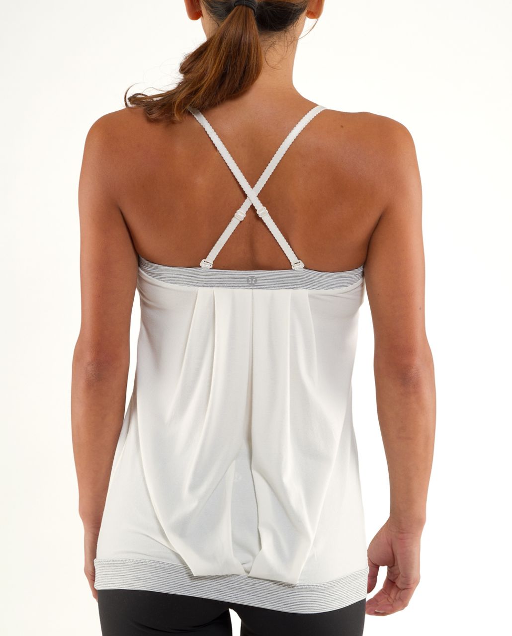 Lululemon Pure Focus Tank - Ghost /  Ghost Blurred Grey Mini Stripe