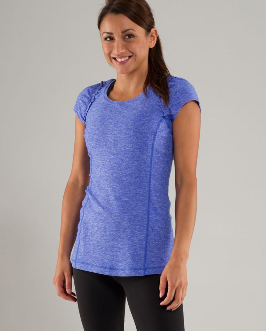 Lululemon Run:  Full Tilt Short Sleeve - Heathered Rocksteady