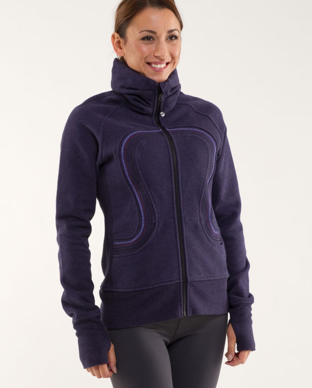 lululemon athletica, Tops, Lululemon Lilac Purplegrey Cuddle Up Full Zip  Up Jacket Sweater No Hood