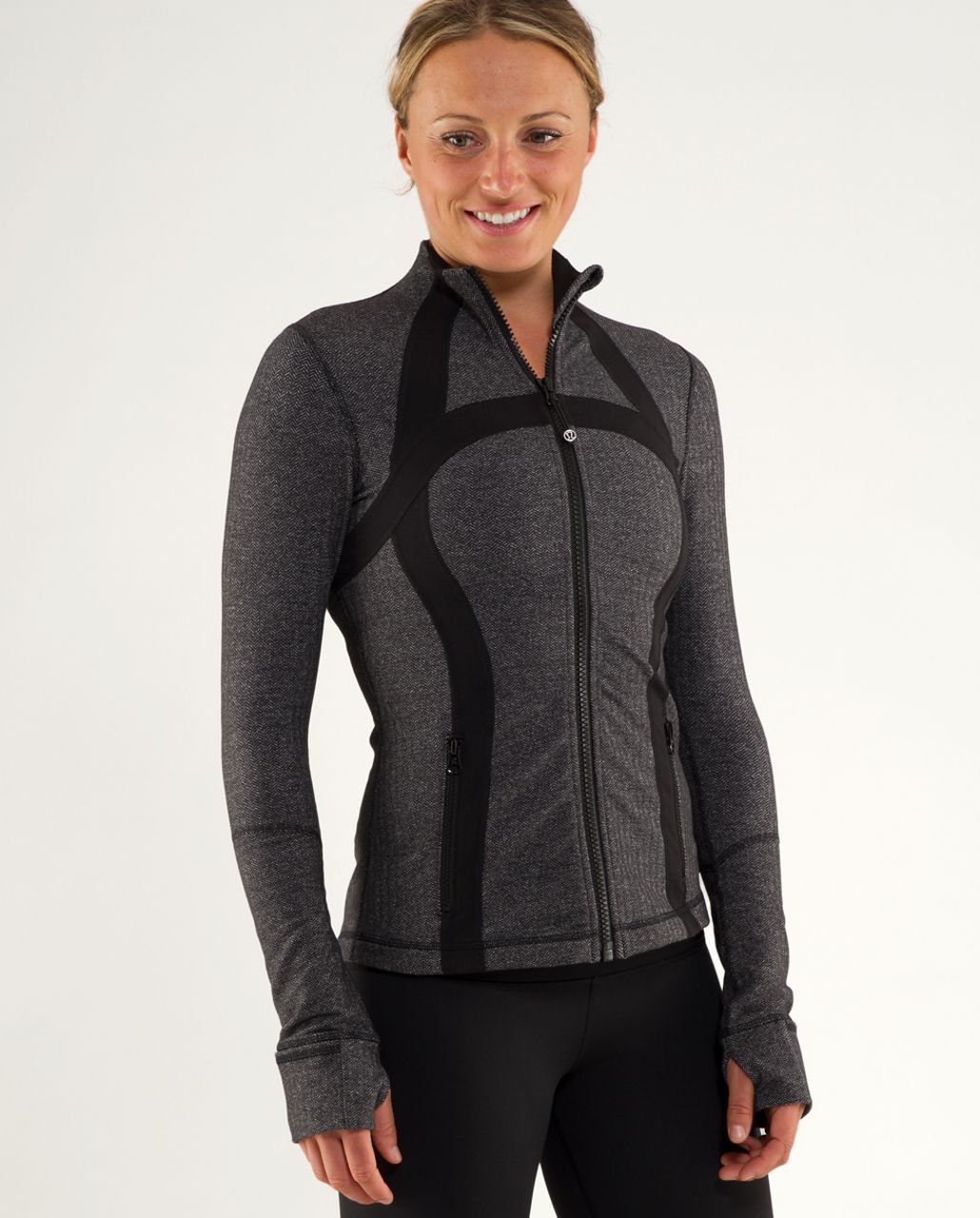 lululemon athletica, Jackets & Coats, Lululemon Define Casual Yoga Heathered  Herringbone Heathered Black Jacket 4