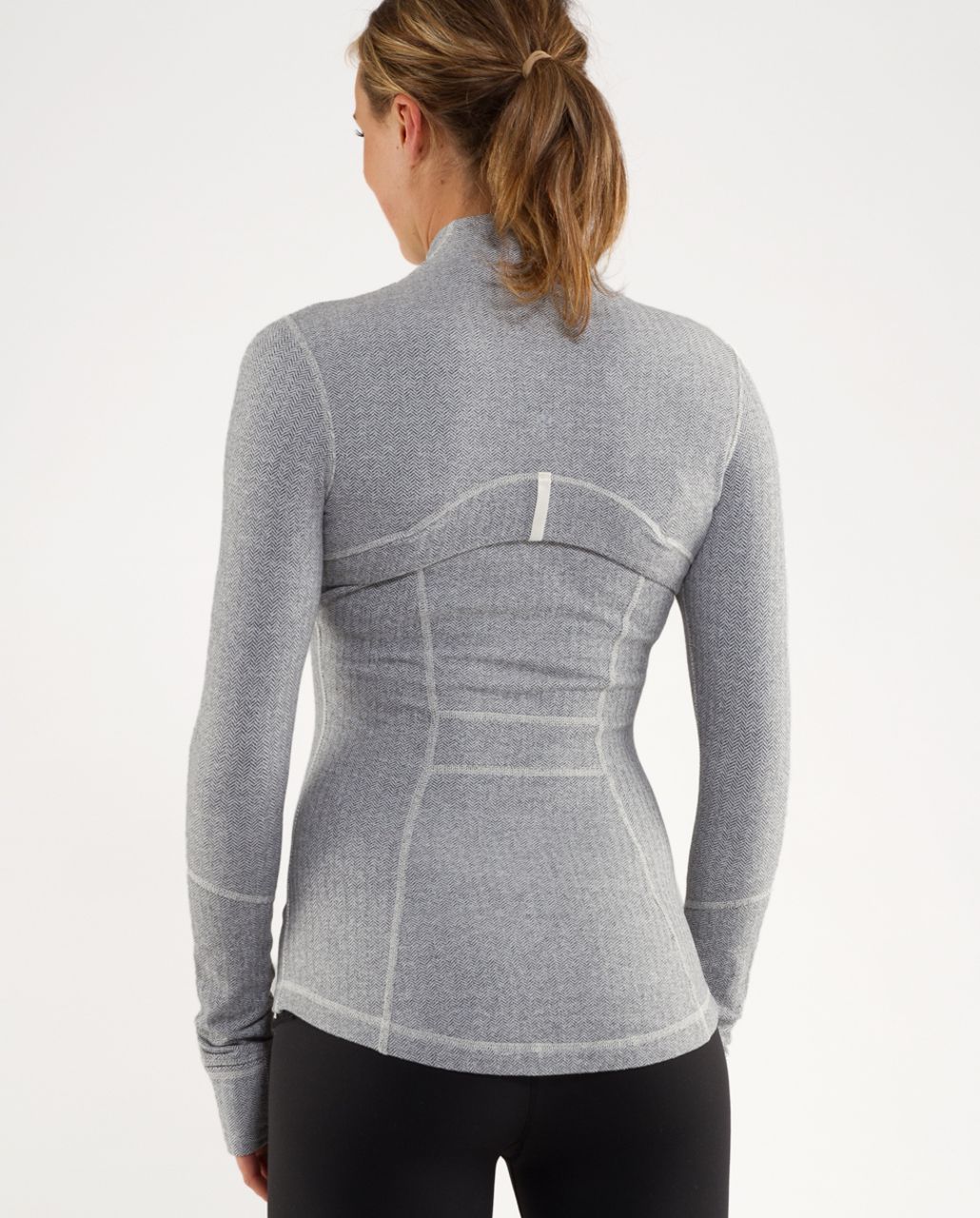 Lululemon Women's Define Activewear LS Jacket Heathered Herringbone Black  Sz 6