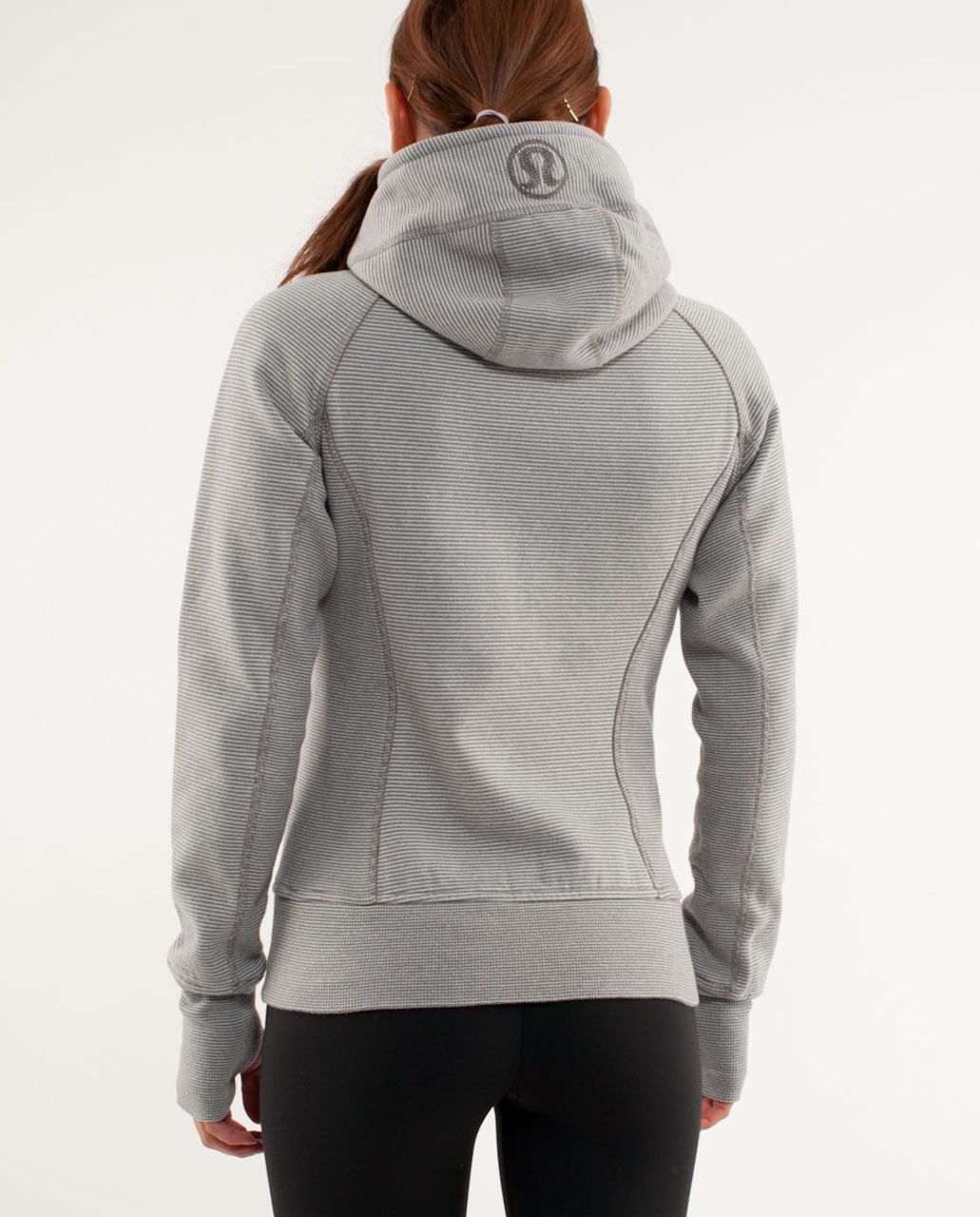 Lululemon Scuba Hoodie*Microstripe - Sidewalk /  Silver