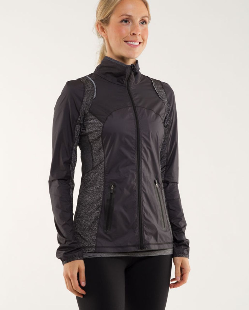 Lululemon Run: Featherweight Hybrid Jacket - Black - lulu fanatics