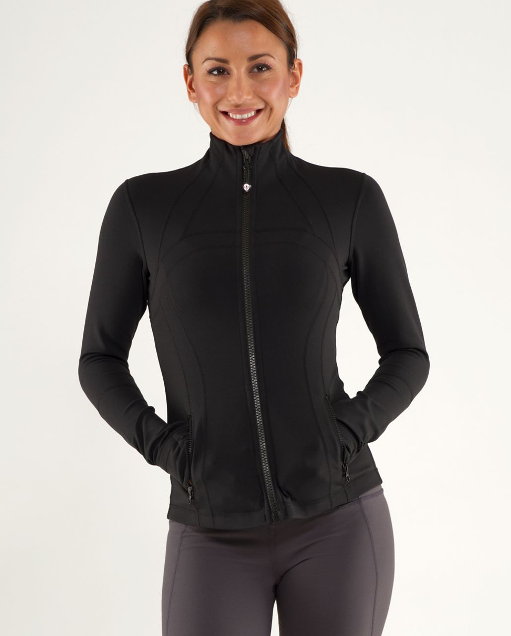 Lululemon Nulu Fold Zip Jacket - Black - lulu fanatics