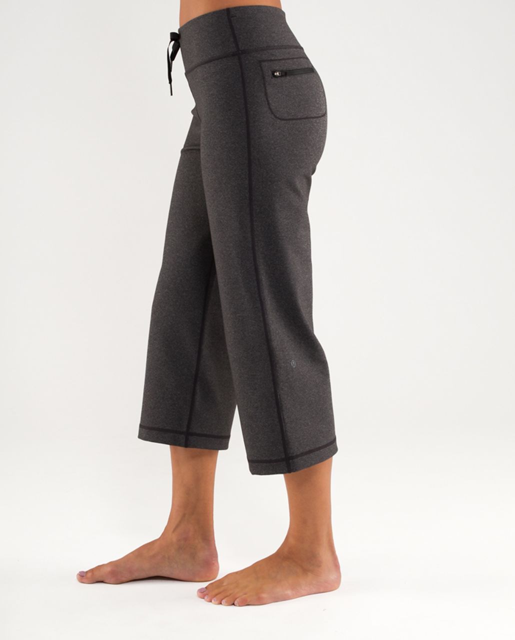 Lululemon Relaxed Fit Crop II - Heathered Black