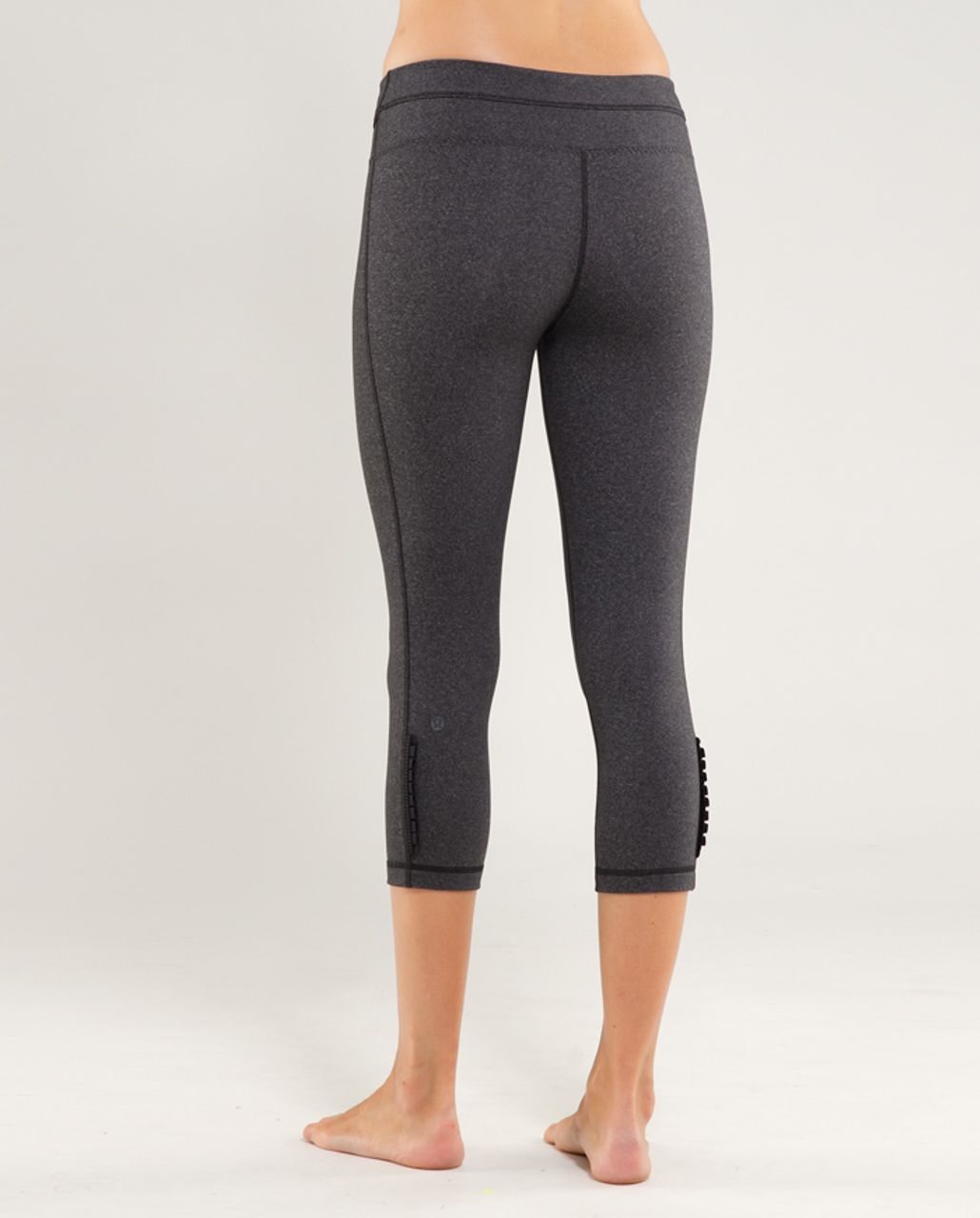 Lululemon Priiti Crop - Heathered Black /  Black Stripes Galore