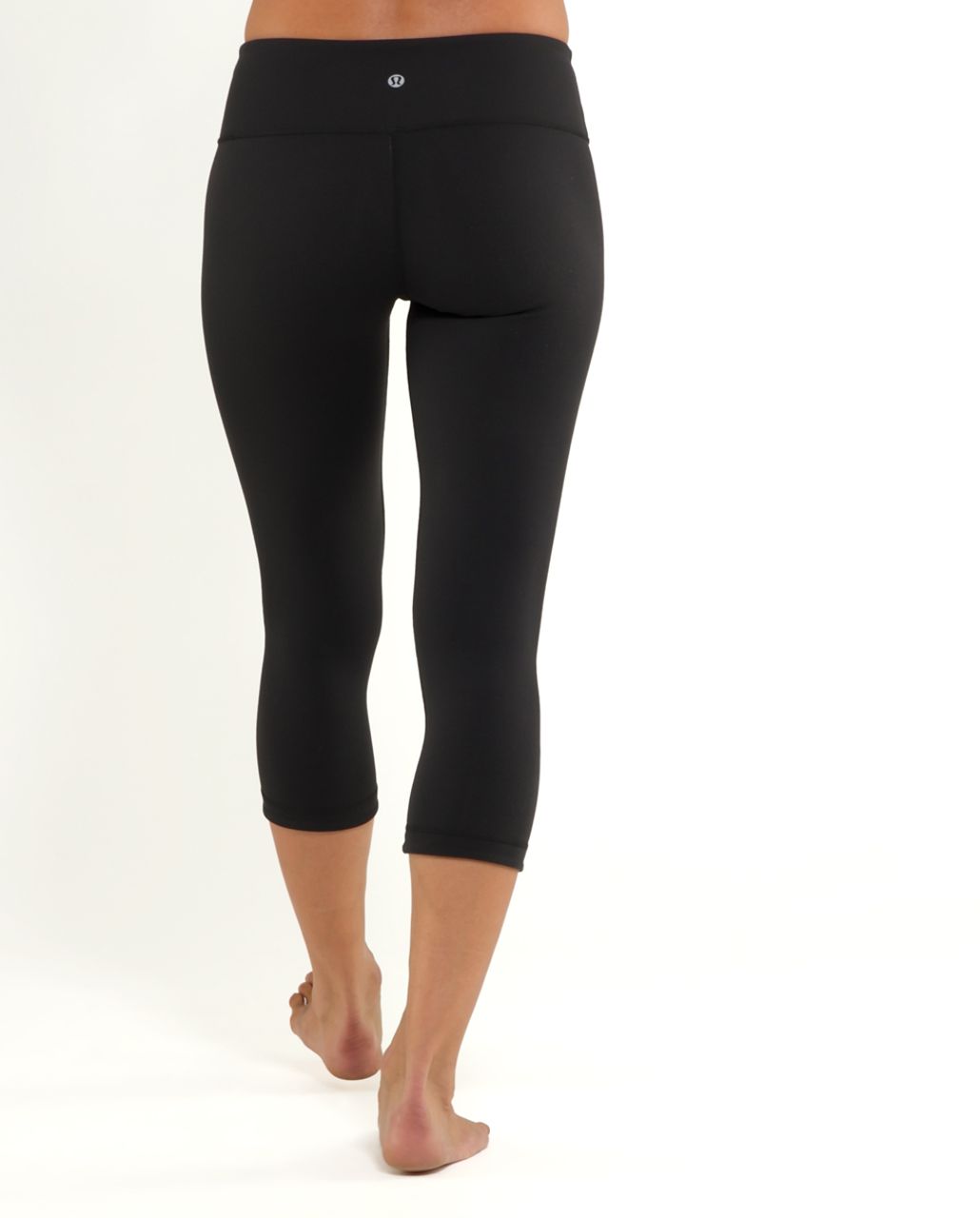 Lululemon Wunder Under Crop*Silver - Black - lulu fanatics