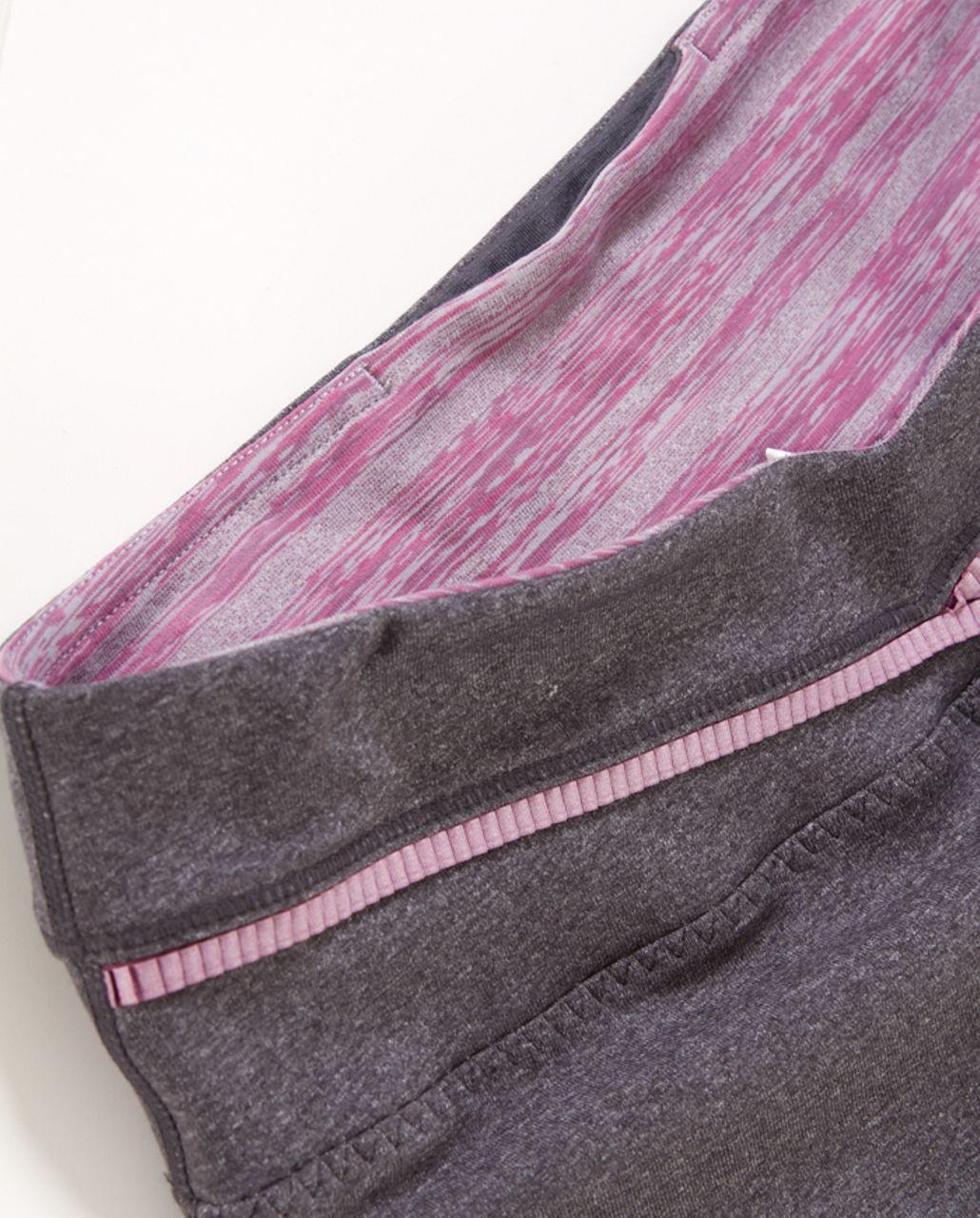 Lululemon Priiti Crop - Heathered Coal /  Muted Mauve Stripes Galore