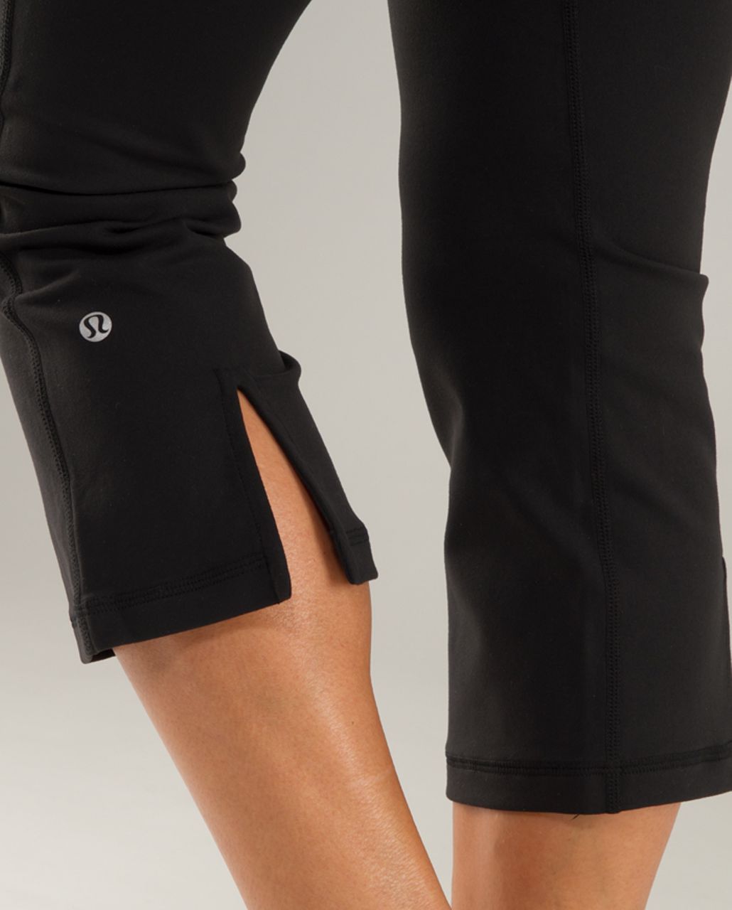 Lululemon Gather & Crow Crop - Black /  Heathered Rocksteady